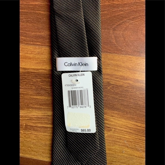 Calvin Klein Black Silk Necktie - Picture 2 of 4